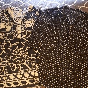 Lot of 2 Navy and White Shirts